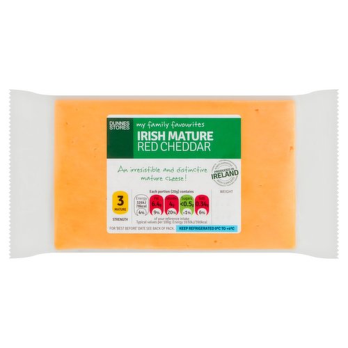 Dunnes Stores My Family Favourites Irish Mature Red Cheddar 480g