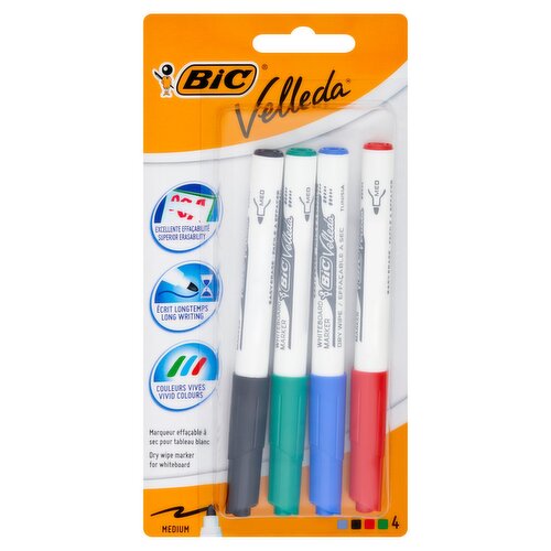 BIC Velleda 1741 Whiteboard Markers x4