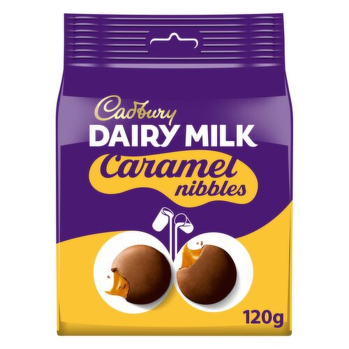 Cadbury Dairy Milk Caramel Nibbles Chocolate Bag 120g