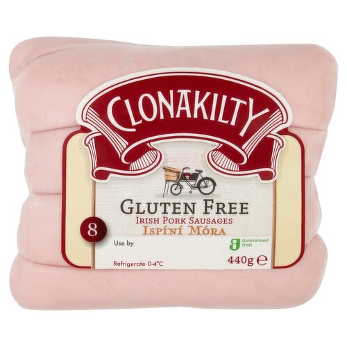 Clonakilty 8 Gluten Free Irish Pork Sausages 440g