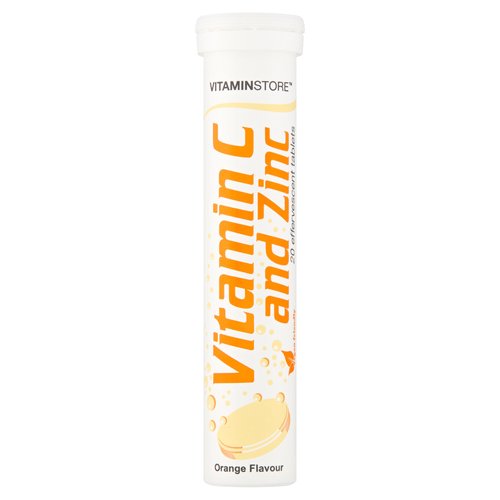 Vitamin Store Vitamin C and Zinc Orange Flavour 20 Effervescent Tablets