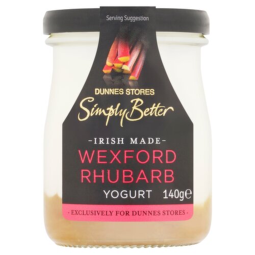 Dunnes Stores Simply Better Irish Made Wexford Rhubarb Yogurt 140g