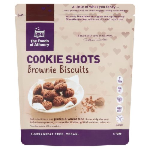 The Foods of Athenry Cookie Shots Brownie Biscuits 120g