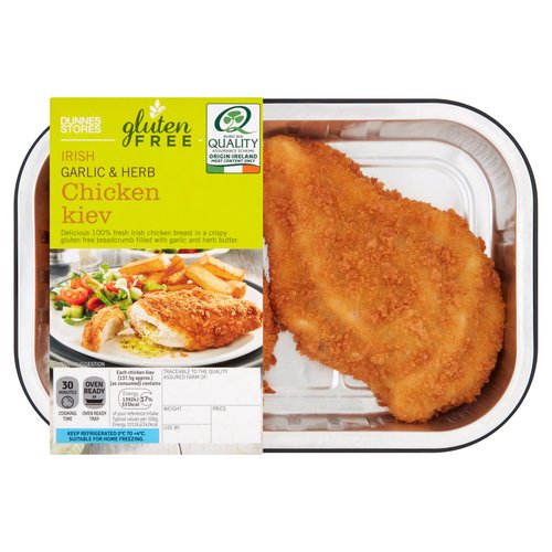 Dunnes Stores Gluten Free Irish Garlic & Herb Chicken Kiev