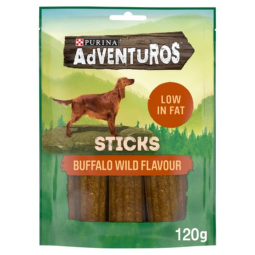 ADVENTUROS Sticks Buffalo Dog Treats 120g