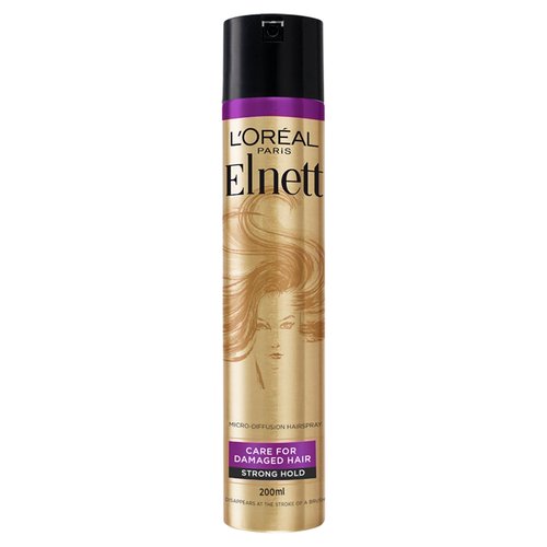 L'Oreal Elnett Care for Dry Damaged Hair Strong Hold Argan Oil Shine Hairspray 200ml