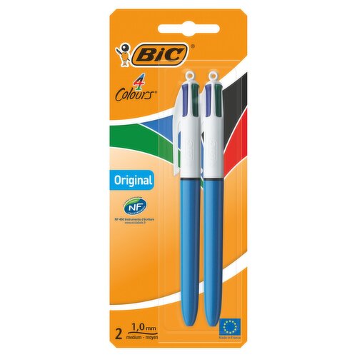 BIC 4 Colours Original Ball Pens x2