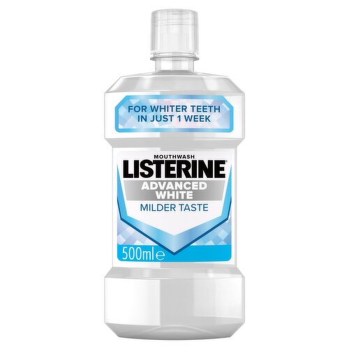 Listerine Advanced White Milder Taste Mouthwash 500ml