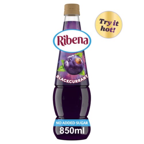 Ribena Blackcurrant Squash No Added Sugar 850ml