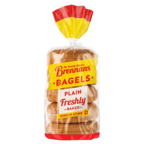 Brennans 5 Plain Bagels 450g