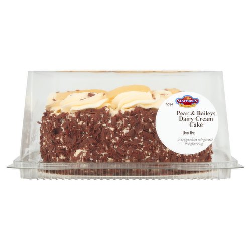 Stafford's Bakeries Pear & Baileys Dairy Cream Cake 950g