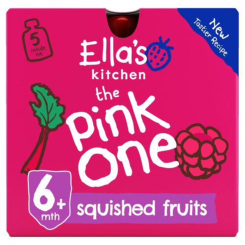 Ella's Kitchen Organic The Pink One Smoothie Multipack Baby Food Pouch 6+ Months 5x90g