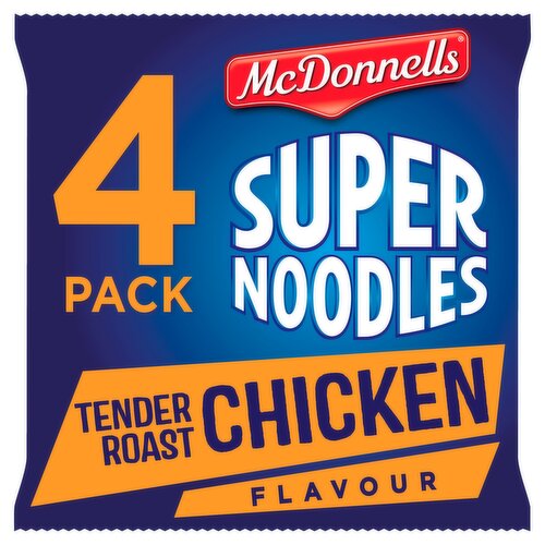 McDonnells Super Noodles Tender Roast Chicken Flavour 4 x 85g (340g)