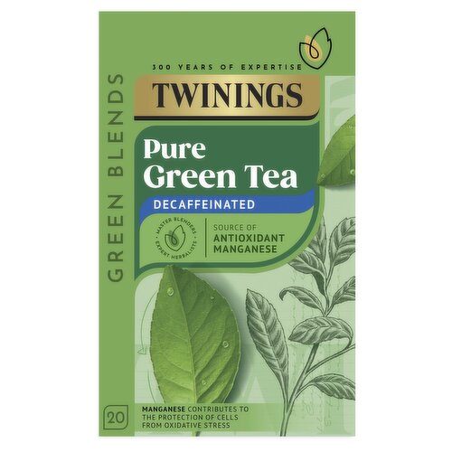 Twinings Pure Green Tea Decaffeinated 20 Single Tea Bags 35g