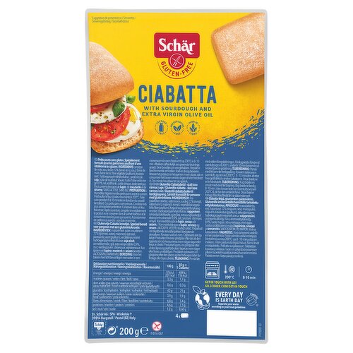 Schär Gluten-Free White Ciabatta Rolls 200g