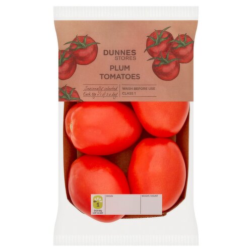 Dunnes Stores  Vine Ripened Plum Tomatoes 5pk