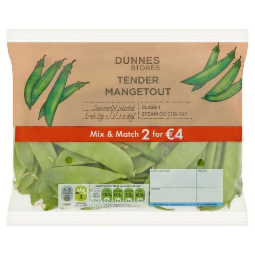 Dunnes Stores Tender Fresh Mangetout 220g