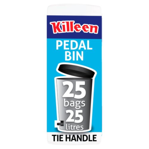 Killeen Tie Handle Pedal Bin Liners 25 Bags 25 Litres