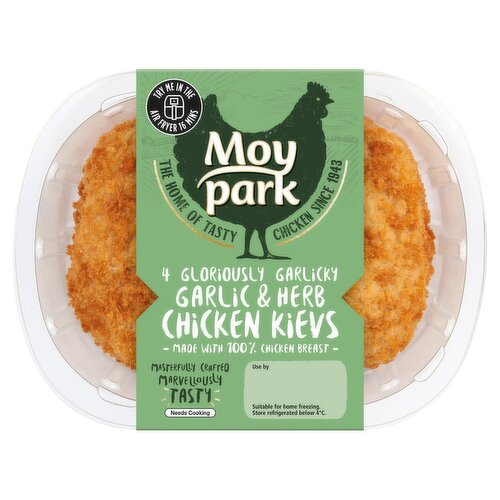 Moy Park 4 Gloriously Garlicky Garlic & Herb Chicken Kievs 2 x 260g