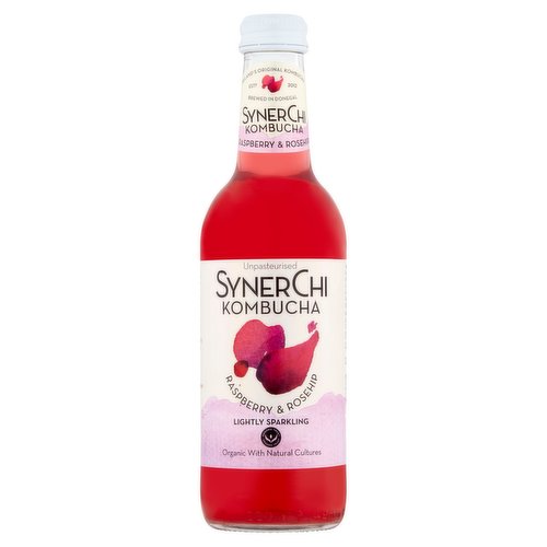 <b>Features</b><br/>Ireland's Original Kombucha<br/>Unpasteurised<br/>Organic with natural cultures<br/>Only 53 kcals per bottle<br/>100% Natural ingredients<br/>Traditionally fermented, slow aged with a S.C.O.B.Y.<br/>Naturally free from gluten, dairy and soy<br/><br/><b>Lifestyle</b><br/>Gluten free<br/>Organic<br/><br/><b>Pack Size</b><br/>330ml ℮<br/><br/><br/><b>Ingredients</b><br/>Kombucha* (Water(filtered) Golden Cane Sugar*, Sencha Green Tea*, Kombucha Cultures*)<br/>Berry Tisane* (0.5%)<br/>(Hibiscus*, Apple*, Rosehip Peels*, Raspberries*, Blackberry Leaves*, Natural Flavour)<br/>Ginger*<br/>Hibiscus Flowers*<br/>Assam Black Tea*<br/>*Certified Organic<br/><br/><b>Storage Type</b><br/>Chilled<br/><br/><b>Storage and Usage Statements</b><br/>Keep Refrigerated<br/><br/><b>Storage</b><br/>Keep refrigerated. Reseal, refrigerate and consume within 4 days.<br/><br/><b>Preparation and Usage</b><br/>Any sediment is naturally occurring, upend gently if desired.<br/><br/><b>Origin</b><br/>Brewed in Donegal<br/><br/><b>Company Name</b><br/>SynerChi Kombucha<br/><br/><b>Company Address</b><br/>Gweedore,<br/>
Co. Donegal,<br/>
Ireland.<br/><br/><b>Durability after Opening</b><br/>Consume Within - Days - 4<br/><br/><b>Telephone Helpline</b><br/>+353 74 956 0378<br/><br/><b>Web Address</b><br/>www.synerchikombucha.ie<br/><br/><b>Return To</b><br/>Synerchi Kombucha,<br/>
Gweedore,<br/>
Co. Donegal,<br/>
Ireland.<br/>
T +353 74 956 0378<br/>
www.synerchikombucha.ie<br/>