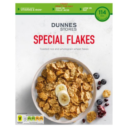 Dunnes Stores Special Flakes Toasted Rice and Wholegrain Wheat Flakes 500g