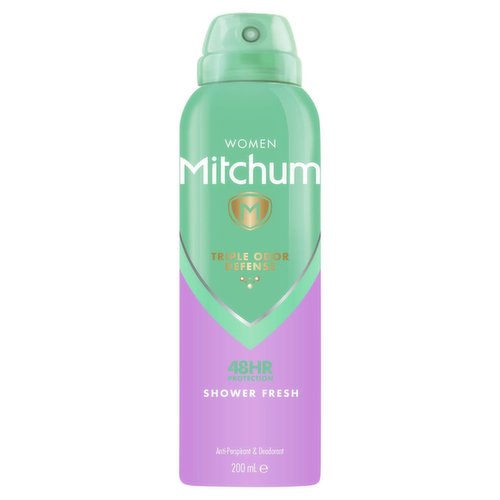 Mitchum Women Triple Odor Defense 48HR Protection Shower Fresh Antiperspirant & Deodorant 200ml