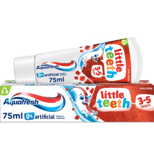  Aquafresh Kids Fluoride Toothpaste, Little Teeth Toothpaste, For Ages 3-5, 75ml 