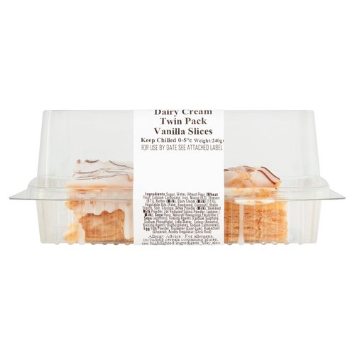 Stafford's Bakeries Dairy Cream Twin Pack Vanilla Slices 240g