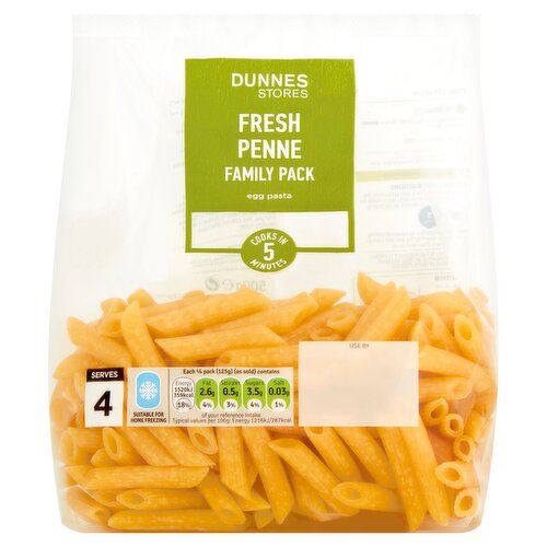 Dunnes Stores Fresh Penne Egg Pasta Family Pack 500g