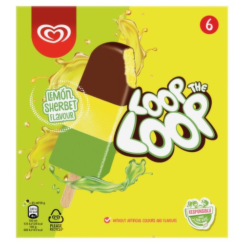 Loop the Loop Lemon Sherbet Flavour 6 x 65ml