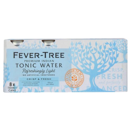 Fever-Tree Refreshingly Light Premium Indian Tonic Water 8 x 150ml