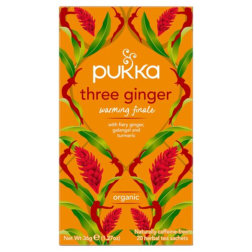 Pukka Organic Three Ginger Herbal Tea 20s