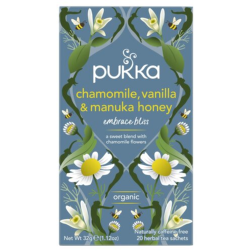 Pukka Organic Chamomile, Vanilla & Manuka Honey Herbal Tea 20s