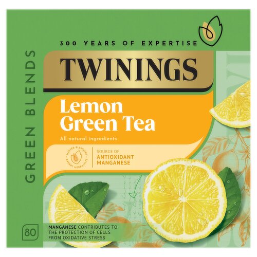 Twinings Lemon Green Tea 80 Single Tea Bags 160g