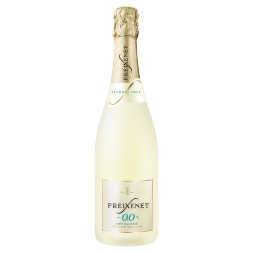Sparkling Drink Based on De-Alcoholised Wine<br/><br/><b>Nutritional Claims</b><br/>Low Calorie<br/><br/><b>Features</b><br/>Low Calorie<br/>Selected Sparkling<br/>European Vegetarian Union<br/>Suitable for Vegans<br/><br/><b>Lifestyle</b><br/>Suitable for Vegans<br/>Suitable for Vegetarians<br/><br/><b>Pack Size</b><br/>750ml ℮<br/><br/><br/><b>Ingredients</b><br/>Alcohol Free Wine From EU (90%)<br/>Rectified Concentrated Grape Must<br/>Carbon Dioxide<br/>Antioxidant: <span style='font-weight: bold;'>SULPHUR DIOXIDE</span><br/>Preservatives: Potassium Sorbate, Dimethyl Dicarbonate<br/>Stabiliser: Gum Arabic<br/>Flavouring<br/><br/><b>Allergy Text</b><br/>Contains Sulphites<br/><br/><br/><b>General Alcohol Data</b><br/>Tasting Notes - Pale bright yellow colour with fizzy bubbles, refreshing tropical notes and elegant citrus hints<br/><br/><b>Wine Alcohol Data</b><br/>Agent - Freixenet Copestick<br/>Grape Variety - 75% Airen 25% Macabeu<br/>History - A family-owned business with over 150 years of wine-making heritage in the Catalonia region west of Barcelona, Freixenet is renowned for the quality and consistency of its wine. With the mission of helping people celebrate, here at Freixenet we create quality wine with a dash of style, in every bottle.<br/>Producer - Freixenet SA<br/>Regional Information - Alcohol Free Wine from Spain<br/>Vinification Details - We did tests on different ways of de-alcoholisation, and have chosen a top technology which de-alcoholises at a low temperature, with a vacuum distillation, retaining the characteristics of the wine.<br/><br/><b>Wine Colour</b><br/>Colour - White<br/><br/><b>Safety Warning</b><br/>Caution: Contents under pressure. When opening bottle point away from body.<br/><br/><b>Storage Type</b><br/>Ambient<br/><br/><b>Storage</b><br/>Once opened keep refrigerated.<br/><br/><b>Storage Conditions</b><br/>Min Temp °C 6<br/>Max Temp °C 8<br/><br/><b>Recommended Storage</b><br/>Storage Type - This wine is ideal for drinking now but can be kept for up to <><br/><br/>Country of Origin - Spain<br/><br/><b>Company Name</b><br/>Freixenet Copestick Ltd<br/><br/><b>Company Address</b><br/>RG14 2PZ,<br/>
UK.<br/><br/><b>Web Address</b><br/>www.freixenet.com<br/><br/><b>Return To</b><br/>Freixenet Copestick Ltd,<br/>
RG14 2PZ,<br/>
UK.<br/>
www.freixenet.com<br/>
