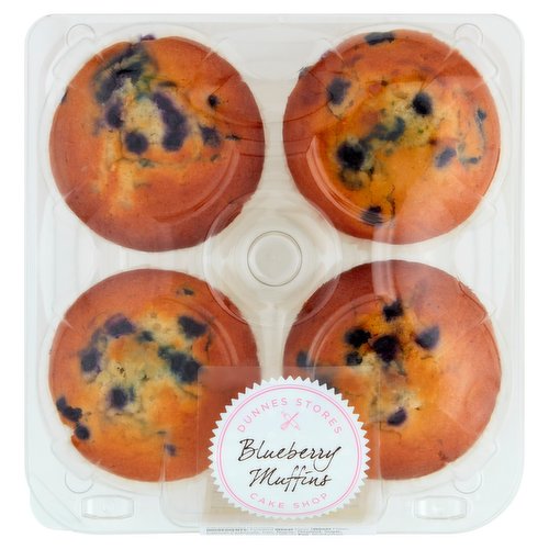 Dunnes Stores 4 Blueberry Muffins