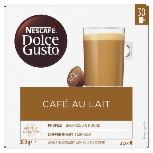 Nescafe Dolce Gusto Café au lait coffee pods X30