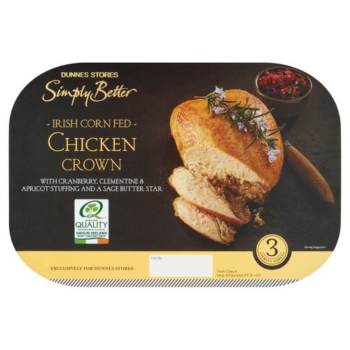 Dunnes Stores Simply Better Irish Corn Fed Chicken Crown 700g