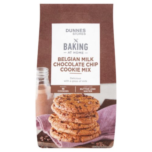 Dunnes Stores Baking at Home Belgian Milk Chocolate Chip Cookie Mix 400g