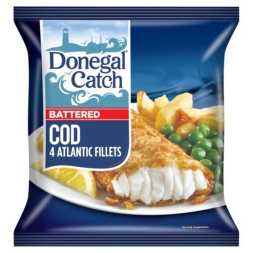 Donega Catch 4 Battered Cod Atlantic Fillets 400g