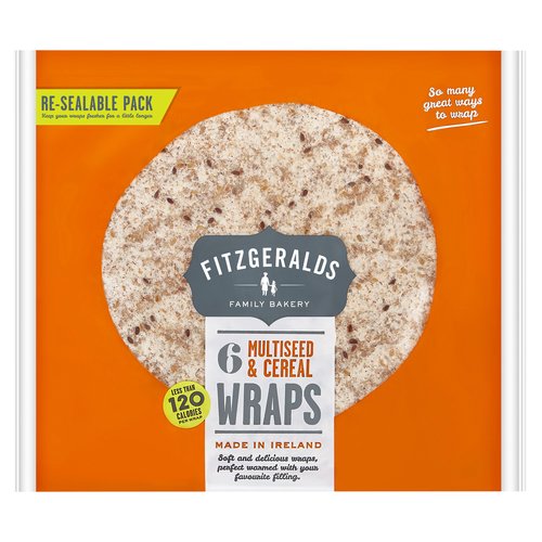 Fitzgeralds Family Bakery 6 Multiseed & Cereal Wraps 222g