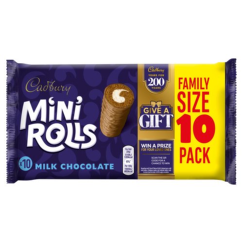 Cadbury 10 Mini Rolls Milk Chocolate Family Size