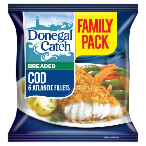 Donegal Catch 6 Breaded Cod Atlantic Fillets 519g