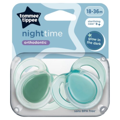 Orthodontic Soothers<br/><br/><b>Further Description</b><br/>Baby Approved Teat<br/>
Babies can become attached to their favourite style of soother teat. That's why all of the new closer to nature soothers have the same baby approved* teat, so you can easily switch between different shield styles within the range without causing baby any confusion.<br/>
<br/>
Supports Natural Oral development<br/>
The Symmetrical Orthodontic Shaped teat has been designed to improve balance making it easier for babies to hold the soother in their mouth and supports natural oral development<br/>
<br/>
Close to a Bottle Teat<br/>
The teat shape on the soother is more like a bottle teat for a more familiar feeling for a baby. All the Tommee Tippee Closer to Nature soothers are BPA-free for total reassurance.<br/><br/><b>Features</b><br/>Soother with traditional shield style featuring understated designs, ideal for newborn babies and everyday use<br/>Symmetrical orthodontic shape designed to support natural oral development<br/>Reversible soother baglet, make it easier for babies to correctly insert the soother<br/>Available in 3 age stages, 0-6, 6-18, 18-36 months<br/>All soothers are available in packs of 2<br/><br/><b>Recycling Info</b><br/>Packing - Recyclable<br/><br/><b>Lower Age Limit</b><br/>Advisory - Months - 18<br/><br/><b>Number of Units</b><br/>2<br/><br/><b>Storage Type</b><br/>Ambient<br/><br/><b>Preparation and Usage</b><br/>Important instructions included inside this pack.<br/>
Please read and retain for future reference.<br/><br/>Country of Origin - China<br/><br/><b>Origin</b><br/>Made in China<br/><br/><b>Company Name</b><br/>Mayborn Group<br/><br/><b>Company Address</b><br/>Northumberland Business Park West,<br/>
Cramlington,<br/>
Northumberland,<br/>
NE23 7RH,<br/>
UK.<br/><br/><b>Trademark Information</b><br/>Copyright© Jackel International Limited 2016-17<br/>
Jackel International Limited retains all intellectual property rights.<br/><br/><b>Web Address</b><br/>www.tommeetippee.com<br/><br/><b>Return To</b><br/>Any questions?<br/>
Visit our website www.tommeetippee.com<br/>
Jackel International Limited trading as:<br/>
Mayborn Group,<br/>
Northumberland Business Park West,<br/>
Cramlington,<br/>
Northumberland,<br/>
NE23 7RH,<br/>
UK.<br/><br/>