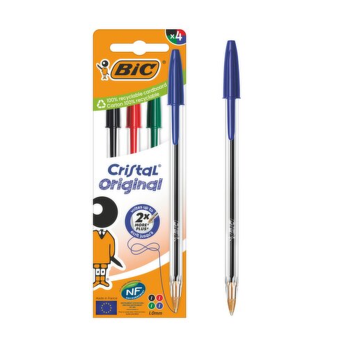 BIC Cristal Original Ball Pens x4