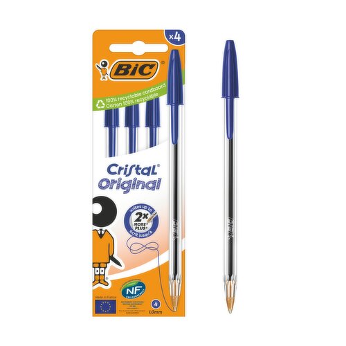 BIC Cristal Original Pens Blue x4