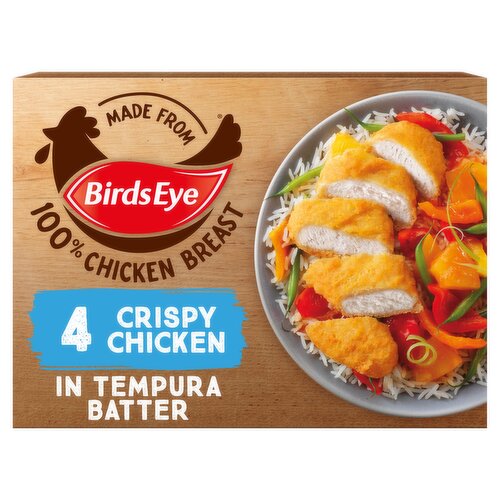 Birds Eye 4 Crispy Tempura Battered Chicken Breast Steaks 340g