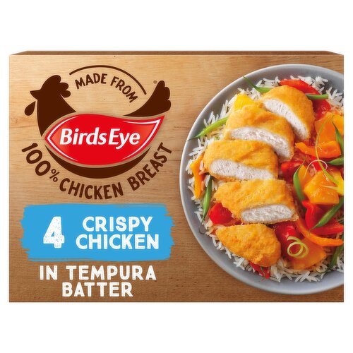 BIRDS EYE 4 CRISPY CHICKEN IN TEMPURA BATTER