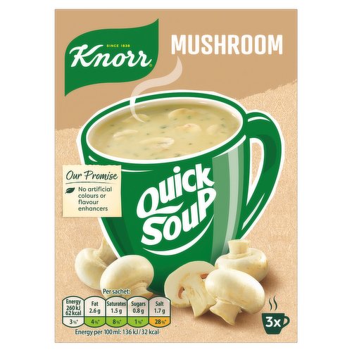 Knorr Quick Soup Mushroom 3's 45g