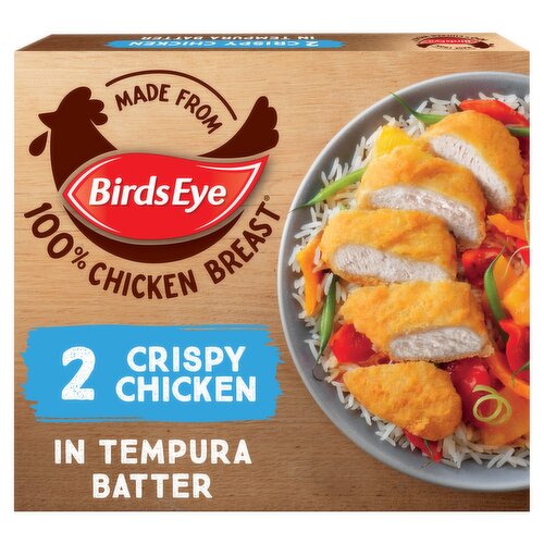 Birds Eye 2 Crispy Tempura Battered Chicken Breast Steaks 170g